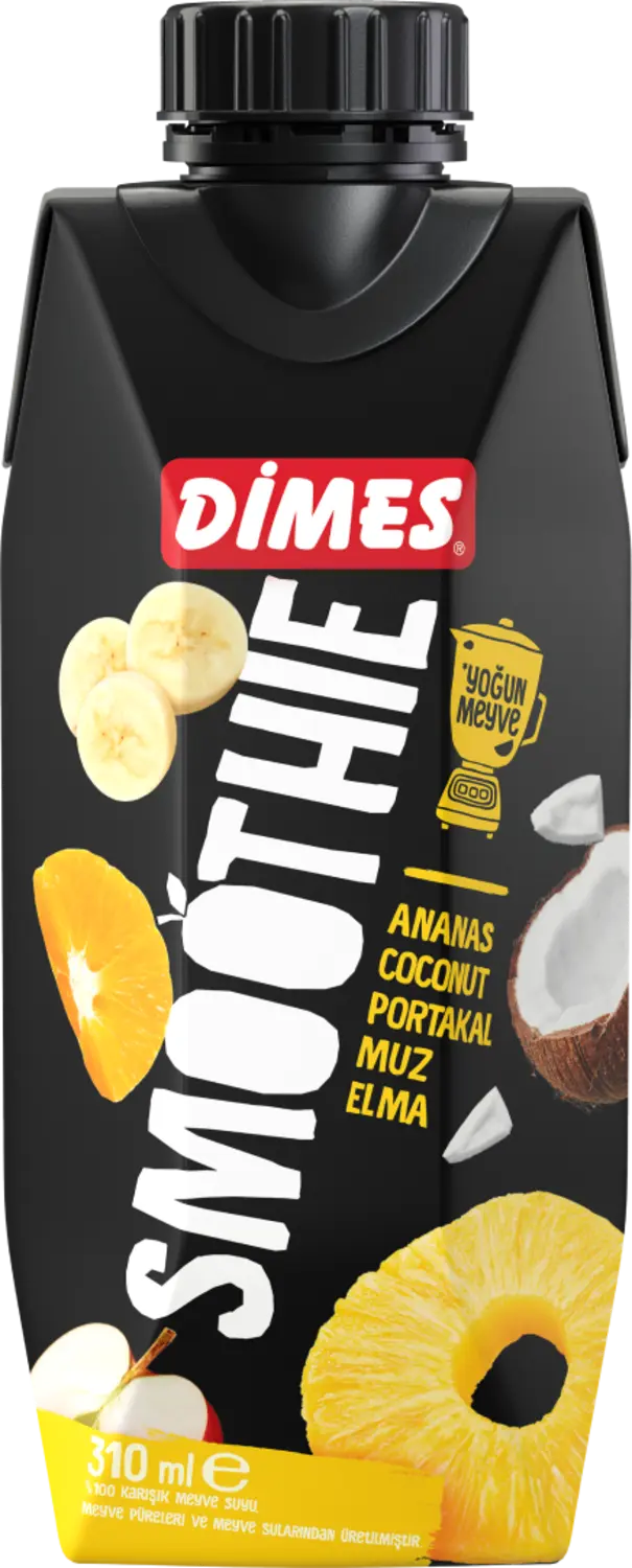 Dimes Smoothie Ananas Coconut Portakal Muz Elma 310 ml