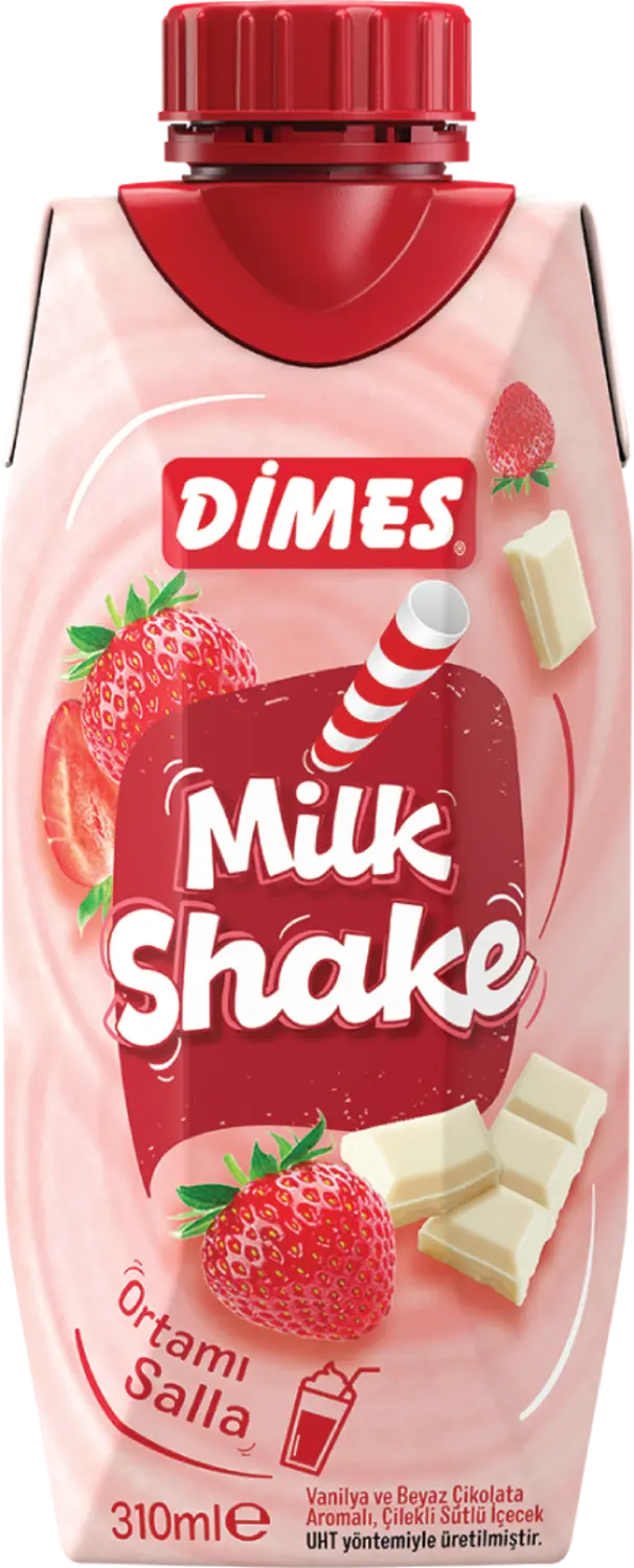 Dimes Çilekli & Beyaz Çikolatalı Milkshake