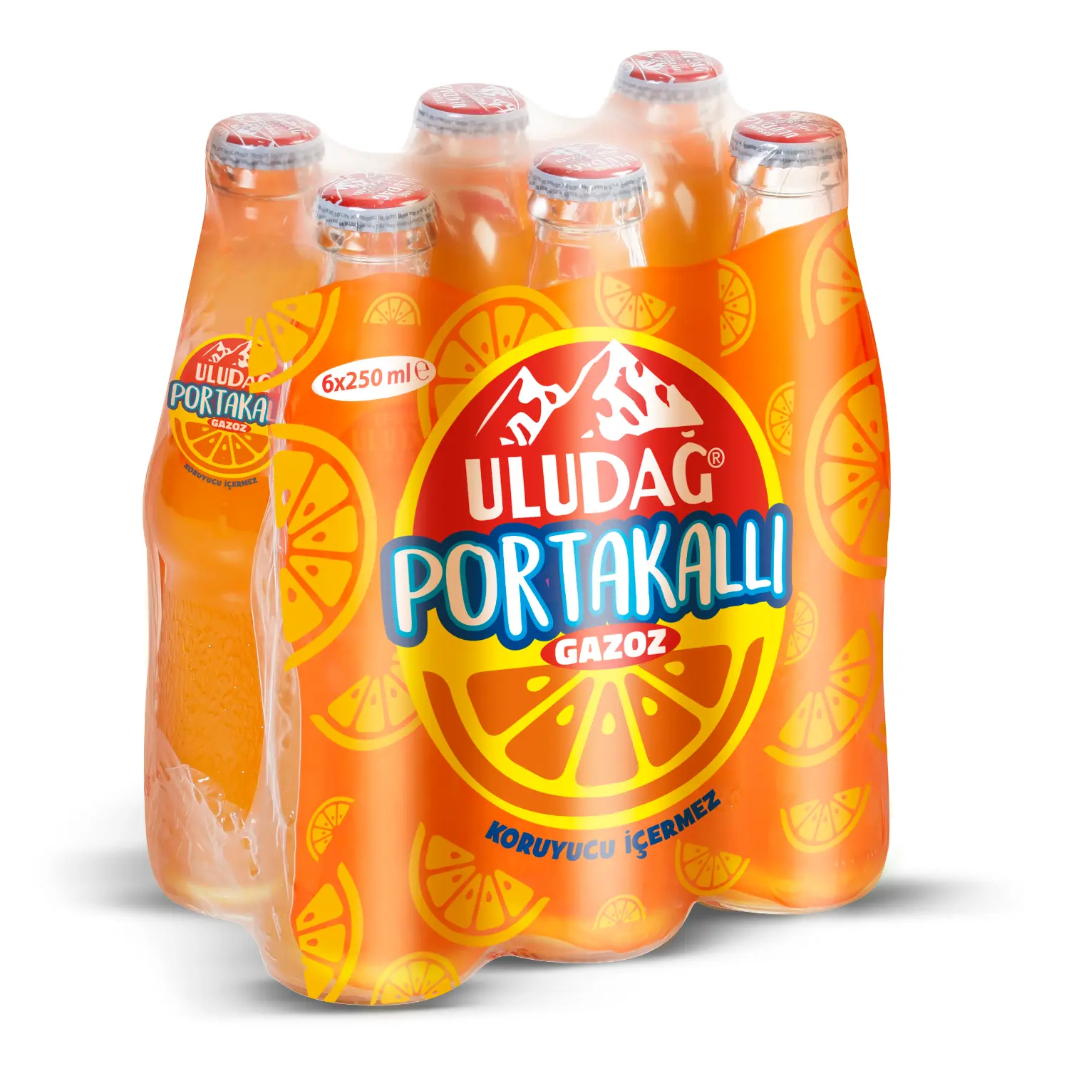 Uludağ Portakallı Gazoz Cam 6x250 ml