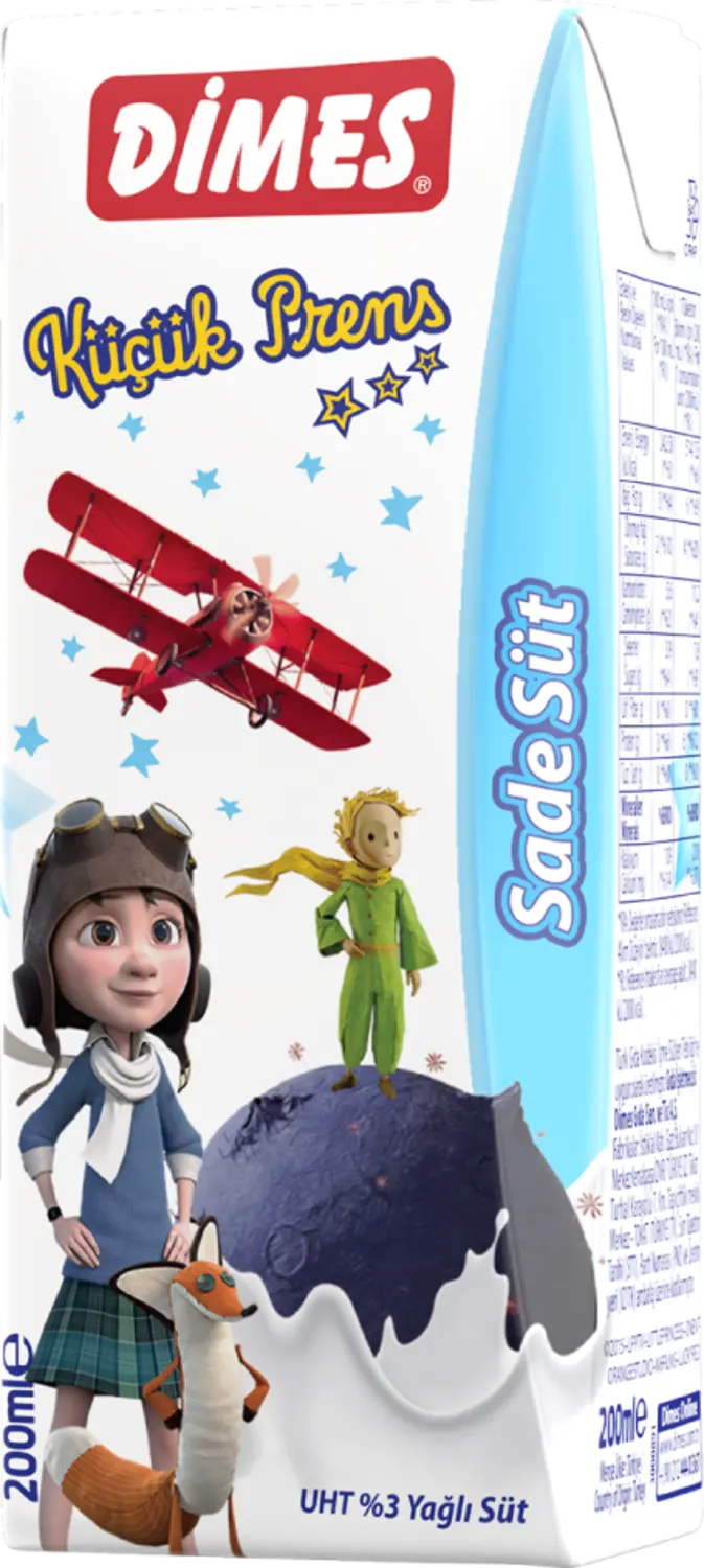 Dimes Küçük Prens Sade Süt 200 ml