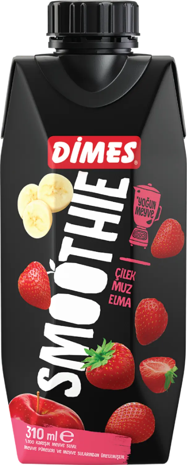 Dimes Smoothie Çilek Muz Elma 310 ml