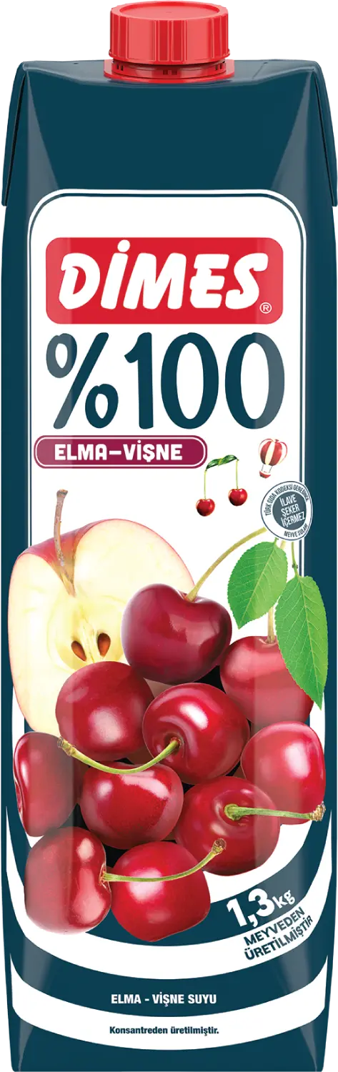 Dimes %100 Elma Vişne 1 L