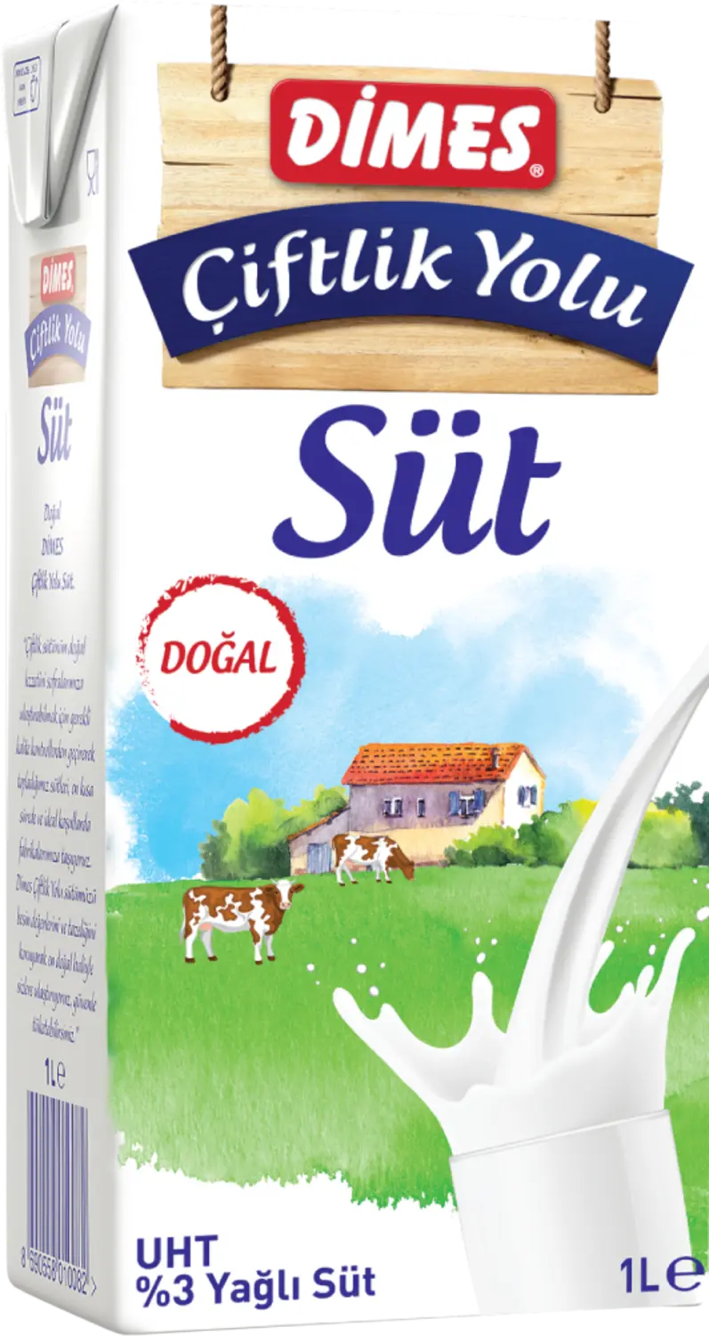 Dimes Çiftlik Yolu Süt 1 L