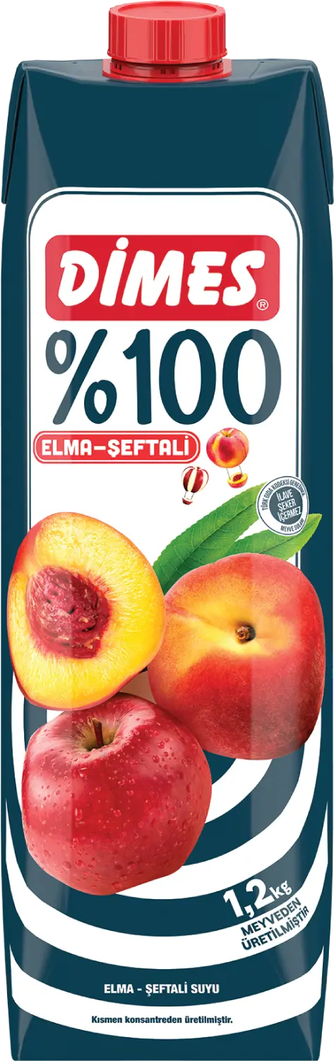 Dimes %100 Elma Şeftali Suyu