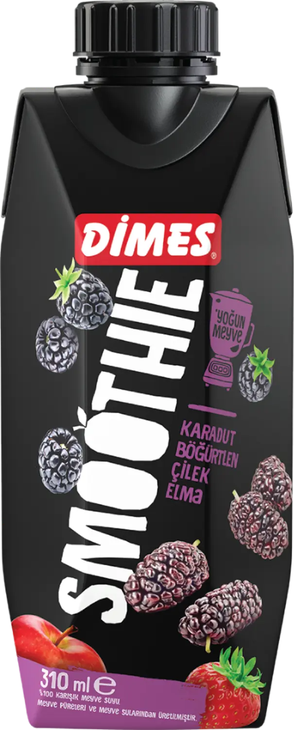 Dimes Smoothie Karadut Böğürtlen Çilek Elma 310 ml