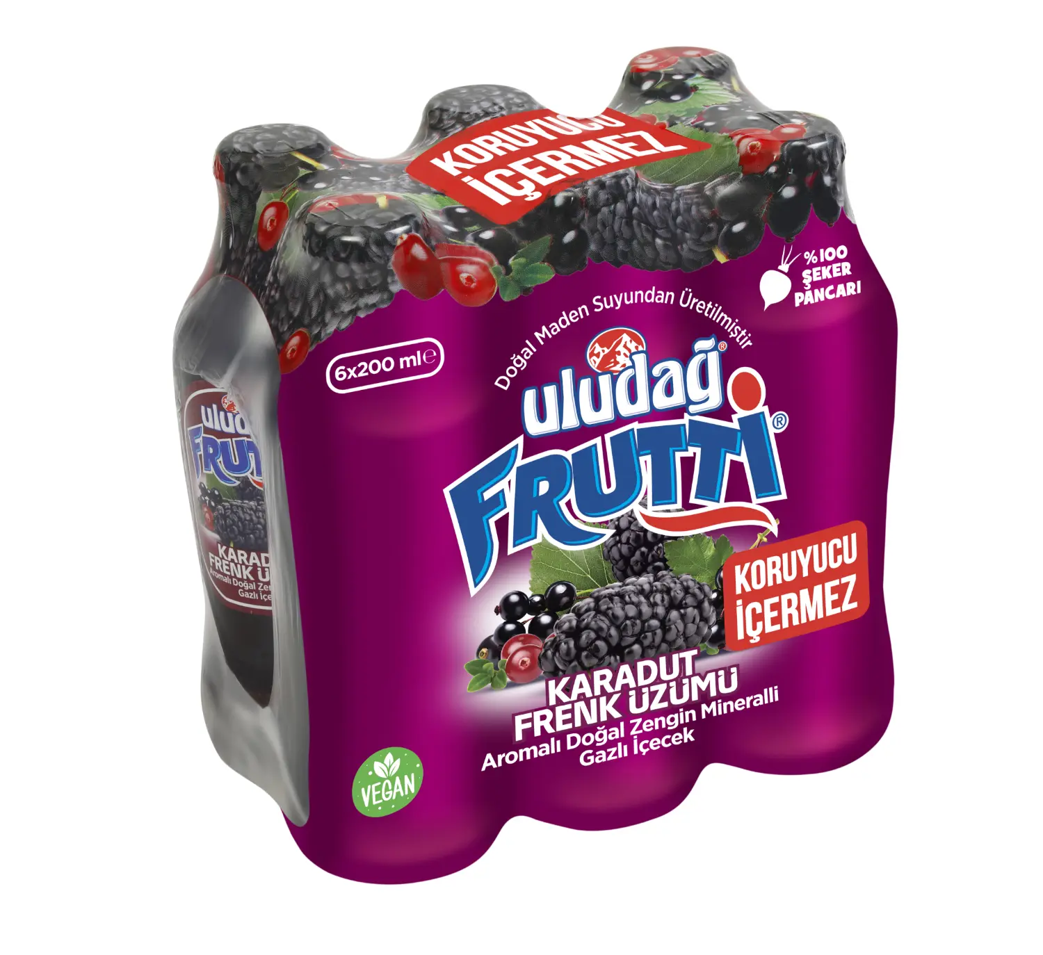 Uludağ Frutti Karadut 6x200 ml