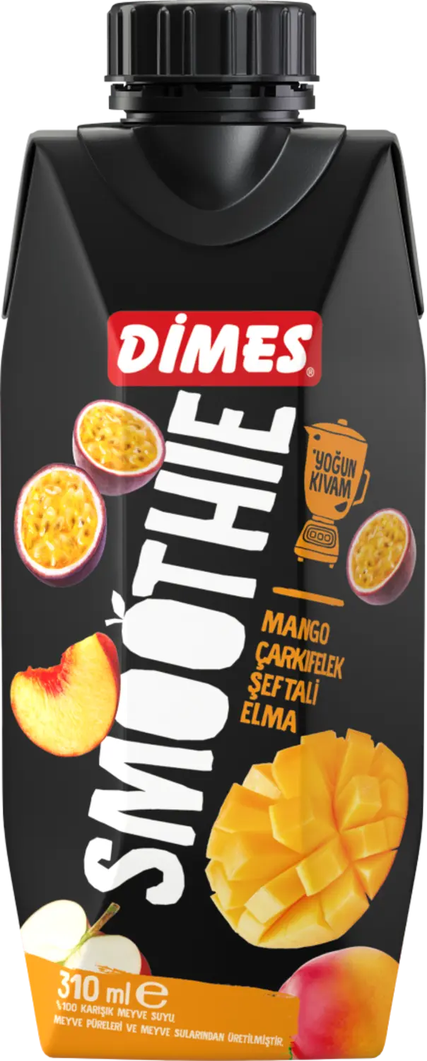Dimes Smoothie Mango Çarkıfelek Şeftali Elma 310 ml