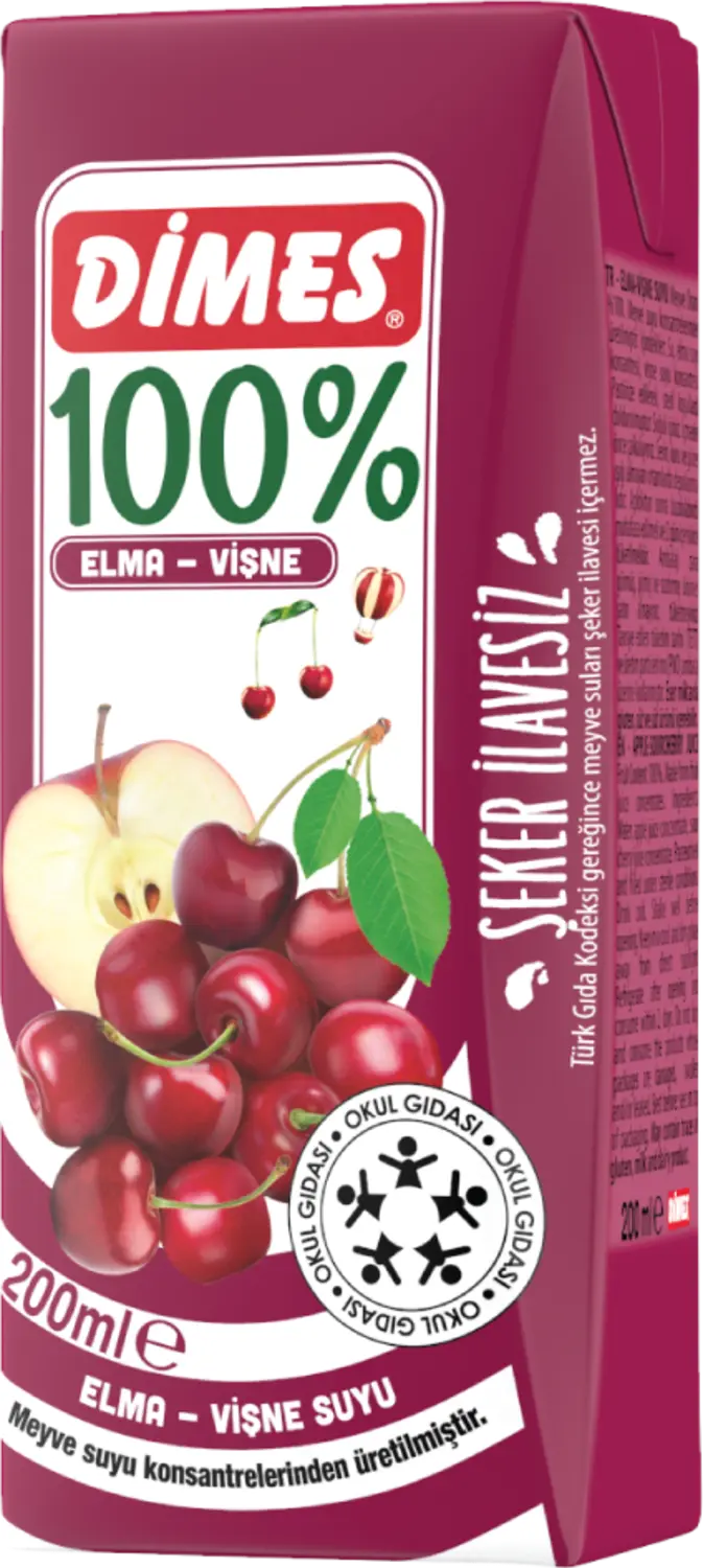 Dimes %100 Elma Vişne 200 ml